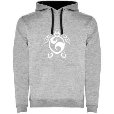 суичър,мъжки,пуловери,kruskis,sea,turtle,tribal,two,colour,hoodie,heather,grey,black,(grey)