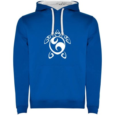 суичър,мъжки,пуловери,kruskis,sea,turtle,tribal,two,colour,hoodie,royal,blue,white,(blue)