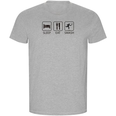 тениска,мъжки,тениски,kruskis,sleep,eat,and,smash,eco,short,sleeve,t,shirt,heather,grey,(grey)