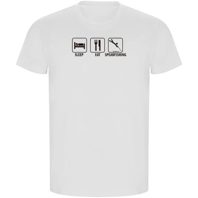 тениска,мъжки,тениски,kruskis,sleep,eat,and,sperfishing,eco,short,sleeve,t,shirt,white