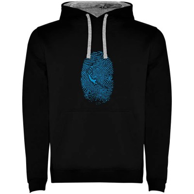 суичър,мъжки,пуловери,kruskis,spearfisher,fingerprint,two,colour,hoodie,black,grey,(black)
