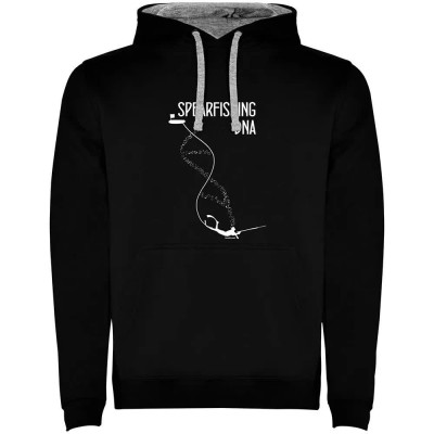 суичър,мъжки,пуловери,kruskis,spearfishing,dna,two,colour,hoodie,black,grey,(black)