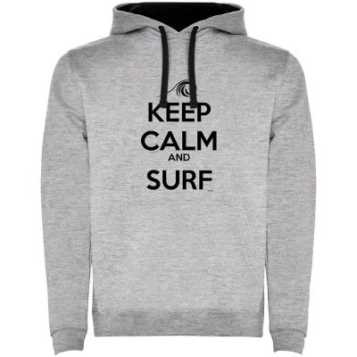 суичър,мъжки,пуловери,kruskis,surf,keep,calm,and,surf,two,colour,hoodie,heather,grey,black,(grey)