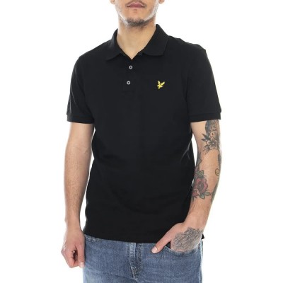 мъжки,блузи,с,яка,lyle,&,scott,plain,short,sleeve,polo,black