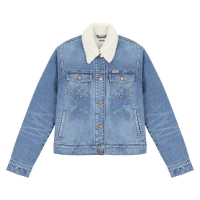яке,дамски,якета,и,палта,wrangler,heritage,sherpa,denim,jacket,first,love,(blue)