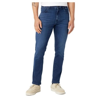 дънки,мъжки,панталони,wrangler,larston,slim,tapered,fit,jeans,blue,(apollo)