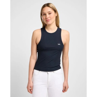 тениска,дамски,тениски,lee,ribbed,tank,sleeveless,t,shirt,unionall,blk,(blue)