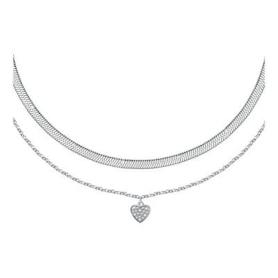 бижутерия,le,petite,story,love,yg,2,heart,405,cm,necklace,clear,(silver)