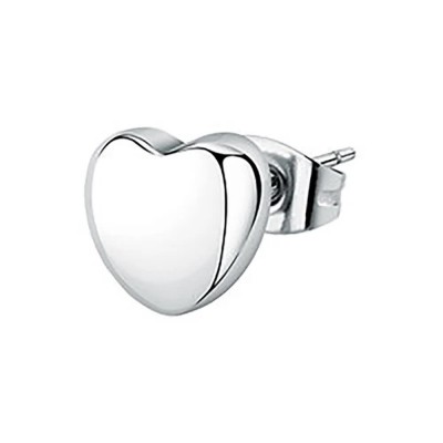 бижутерия,le,petite,story,single,ss,embossed,heart,earrings,silver,(silver)