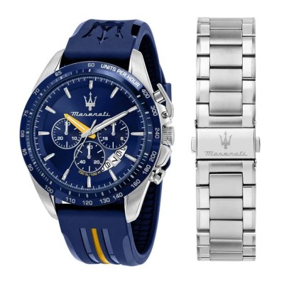 часовник,часовници,maserati,modena,edition,45,chr,blu,di,br,ss,watch,silver
