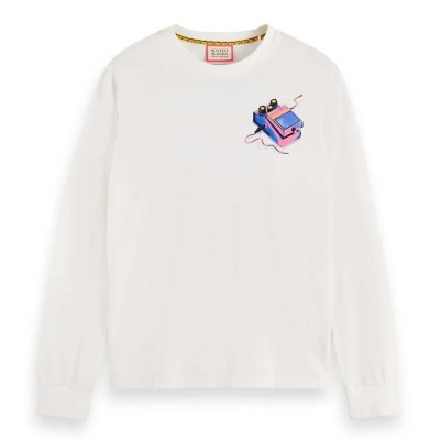 тениска,мъжки,тениски,scotch,&,soda,174557,long,sleeve,t,shirt,white