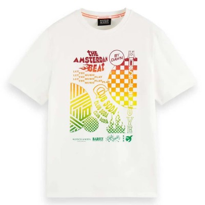 тениска,мъжки,тениски,scotch,&,soda,174568,short,sleeve,t,shirt,white