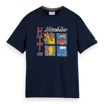 тениска,мъжки,тениски,scotch,&,soda,174575,short,sleeve,t,shirt,blue,(night)