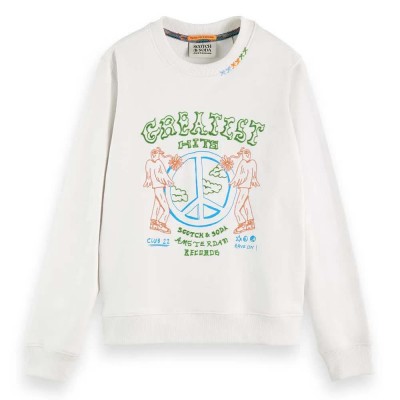 блуза,дамски,блузи,scotch,&,soda,174805,sweatshirt,white,(white)