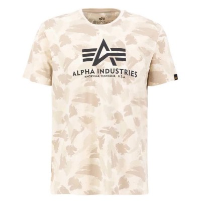 тениска,мъжки,тениски,alpha,industries,basic,camo,short,sleeve,t,shirt,beige,(multicolor)