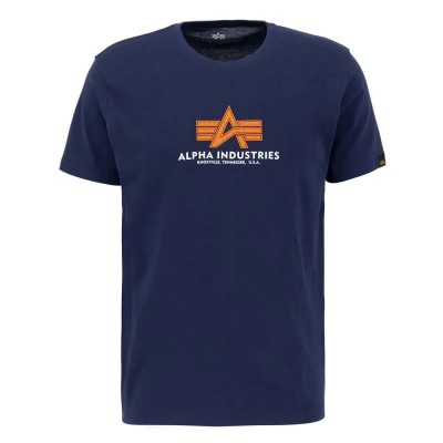 тениска,мъжки,тениски,alpha,industries,basic,rubber,short,sleeve,t,shirt,blue