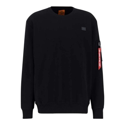 блуза,мъжки,пуловери,alpha,industries,x,fit,label,sweatshirt,black