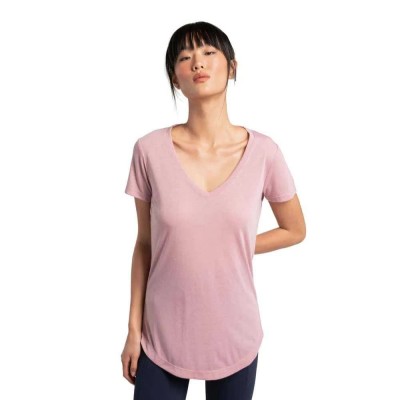 тениска,дамски,тениски,lolë,everyday,short,sleeve,v,neck,t,shirt,foxglove,(pink)