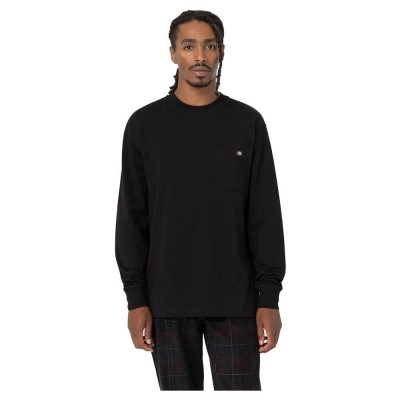 тениска,мъжки,тениски,dickies,luray,pocket,long,sleeve,t,shirt,black