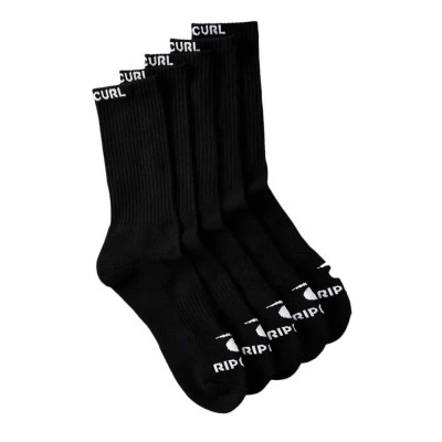 чорапи,мъжки,чорапи,дамски,чорапи,rip,curl,brand,crew,socks,5,pairs,black,(black)