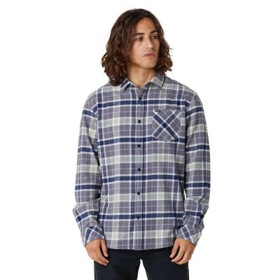 карирана,риза,мъжки,ризи,rip,curl,checked,in,flannel,long,sleeve,shirt,grey,(dark,grey)