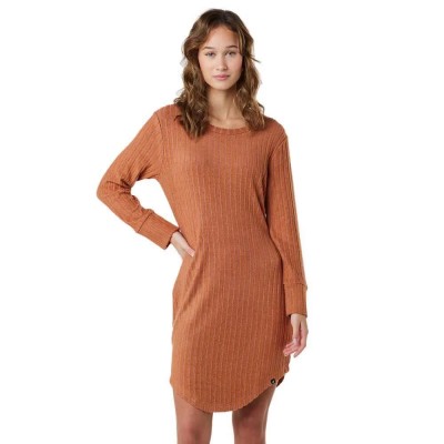 рокля,дамски,поли,и,рокли,rip,curl,new,cosy,long,sleeve,dress,brown,(light,brown)