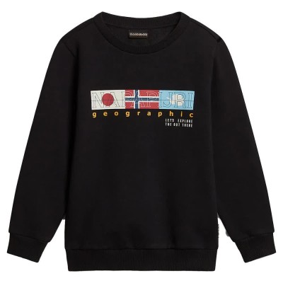 блуза,детски,блузи,napapijri,b,brunt,sweatshirt,black,(black,041)