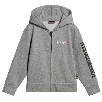 блуза,детски,блузи,napapijri,b,neutrinos,full,zip,sweatshirt,med,grey,mel,(grey)