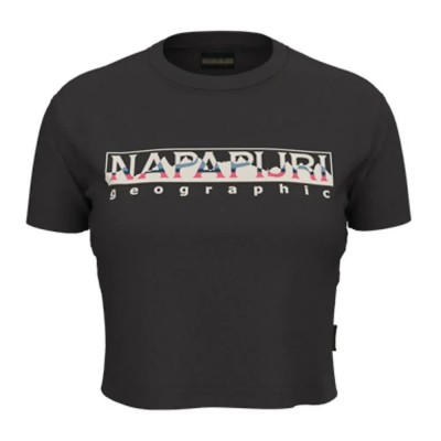 тениска,дамски,тениски,napapijri,s,rope,crop,1,short,sleeve,t,shirt,black,(black,041)