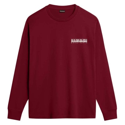 тениска,мъжки,тениски,napapijri,s,telemark,1,long,sleeve,t,shirt,vint,amaranth,(red)