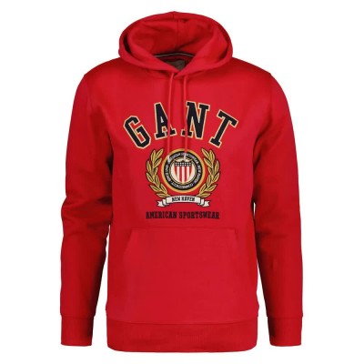 суичър,мъжки,пуловери,gant,crest,hoodie,red