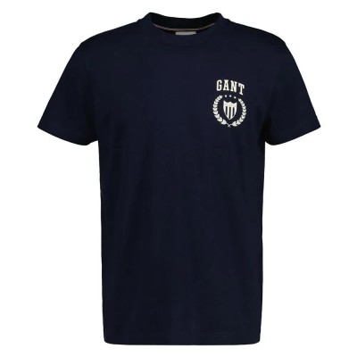 тениска,мъжки,тениски,gant,crest,short,sleeve,t,shirt,black,(evening,blue)
