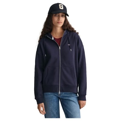 блуза,дамски,блузи,gant,rel,shield,full,zip,sweatshirt,blue