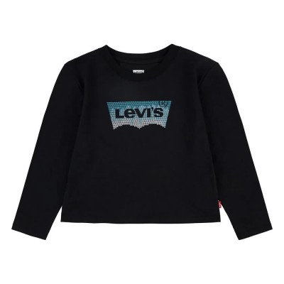 тениска,детски,тениски,levi´s,®,meet,and,greet,glitter,long,sleeve,t,shirt,black,(caviar)