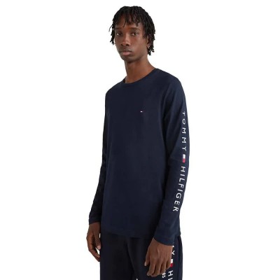 тениска,мъжки,тениски,tommy,hilfiger,logo,long,sleeve,t,shirt,blue,(desert,sky)