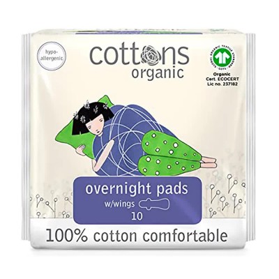 хигиена,тяло,cottons,night,compress,with,wings,multicolor,(multicolor)