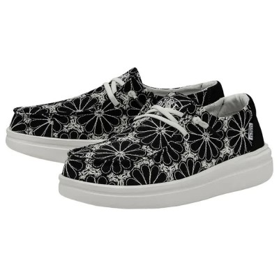 обувки,дамски,обувки,hey,dude,wendy,rise,eyelet,shoes,black
