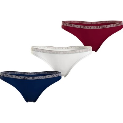 дамско,бельо,дамски,бикини,и,танкини,tommy,hilfiger,logo,lace,thong,3,units,multicolor