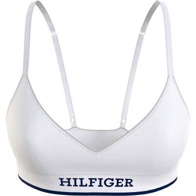 дамско,бельо,дамски,бикини,и,танкини,tommy,hilfiger,monotype,seamless,triangle,bra,white