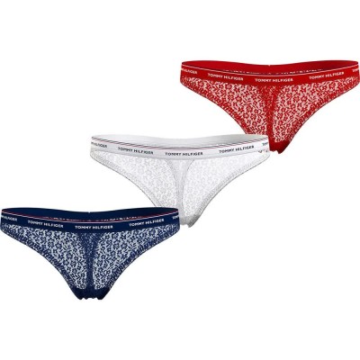 дамско,бельо,дамски,бикини,и,танкини,tommy,hilfiger,premium,essentials,thong,3,units,desert,sky,white,primary,red,(multicolor)