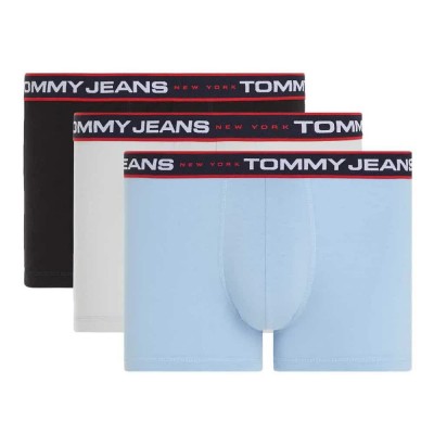 боксерки,мъжко,бельо,tommy,jeans,new,york,boxers,3,units,black,light,cast,chambray,blue,(multicolor)