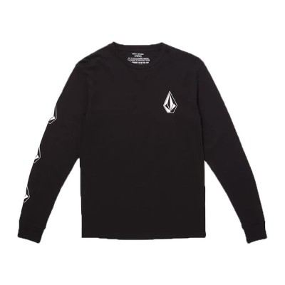 тениска,детски,тениски,volcom,iconic,stone,long,sleeve,t,shirt,black