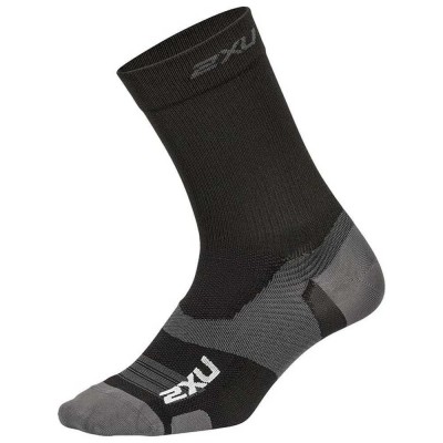 чорапи,мъжки,чорапи,2xu,vectr,light,cushion,crew,socks,black,titanium,(black)