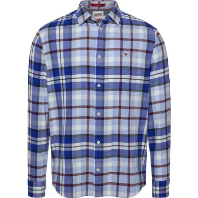 карирана,риза,мъжки,ризи,tommy,jeans,classic,essential,check,long,sleeve,shirt,blue,(chambray,blue,check)