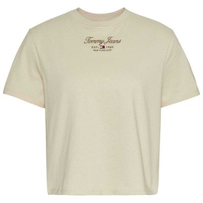 тениска,дамски,тениски,tommy,jeans,cls,essential,logo,2+,short,sleeve,t,shirt,beige
