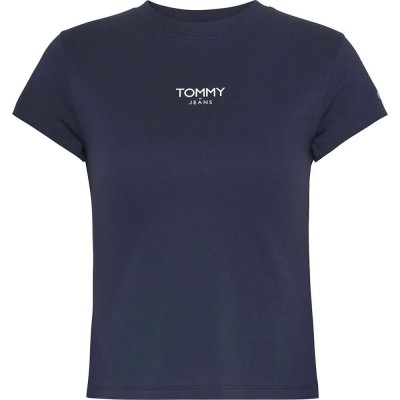 тениска,дамски,тениски,tommy,jeans,essential,logo,1,short,sleeve,t,shirt,twilight,navy,(blue)