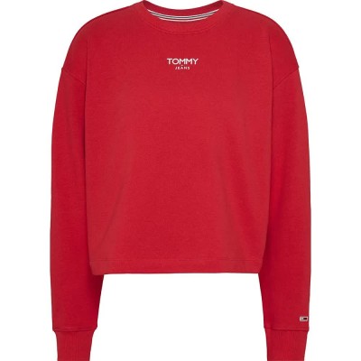 блуза,дамски,блузи,tommy,jeans,rlx,crp,ess,logo,sweatshirt,deep,crimson,(red)