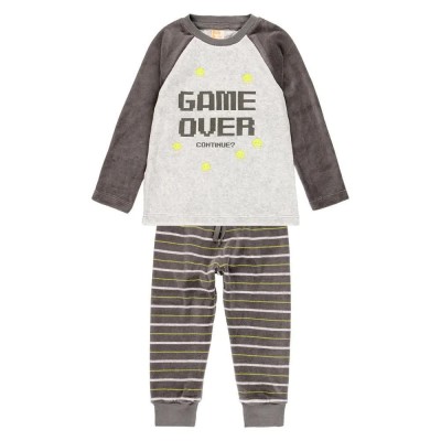 пижама,детски,пижами,boboli,long,sleeve,pyjama,white,grey,(steel)