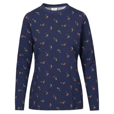 тениска,дамски,тениски,trespass,mandy,long,sleeve,t,shirt,blue,(navy,print)