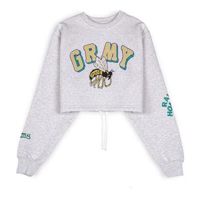 блуза,дамски,блузи,grimey,hive,crop,heavyweight,sweatshirt,grey,(sport,grey)